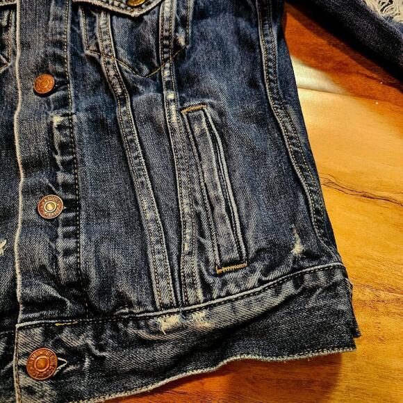 Denim and Supply Ralph Lauren Vintage Truckers XS jean Jacket. Heavy distressed - Picture 16 of 16